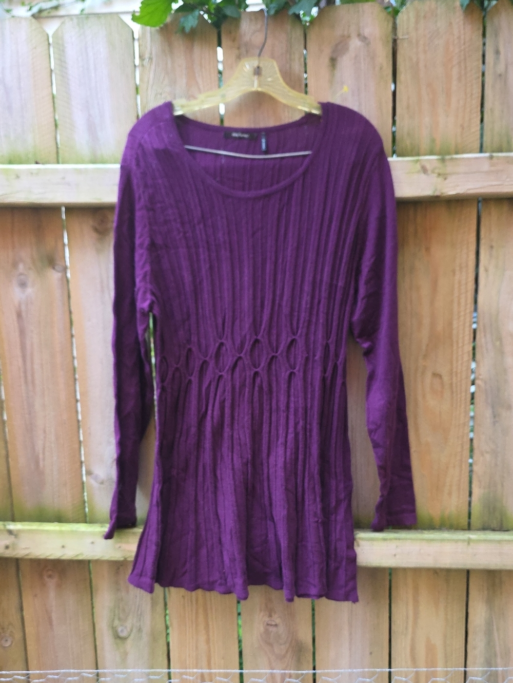 Daisy Fuentes Purple Long Sleeve Tunic Top